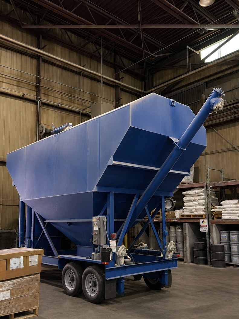 Bulk loading and unloading equipment for truck operations