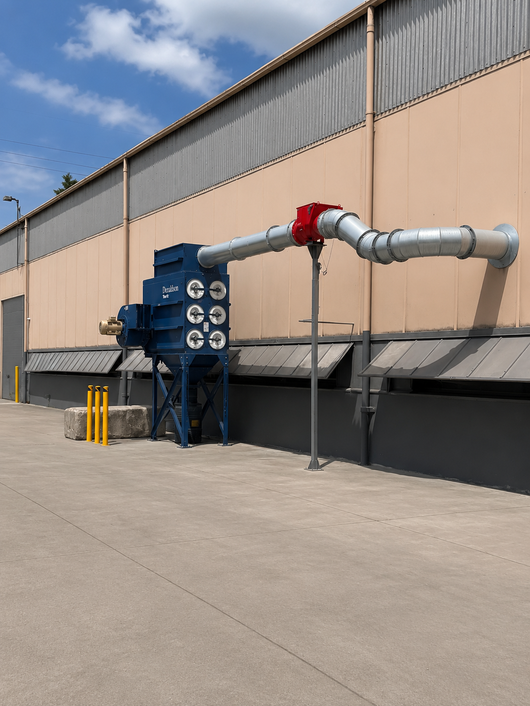 Dust collection system serving the powder handling lines