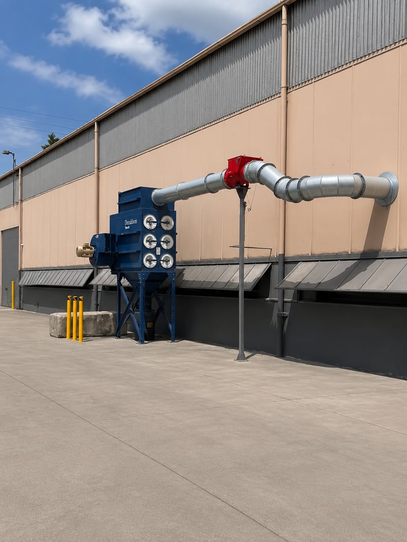 Dust collection system serving the powder handling lines